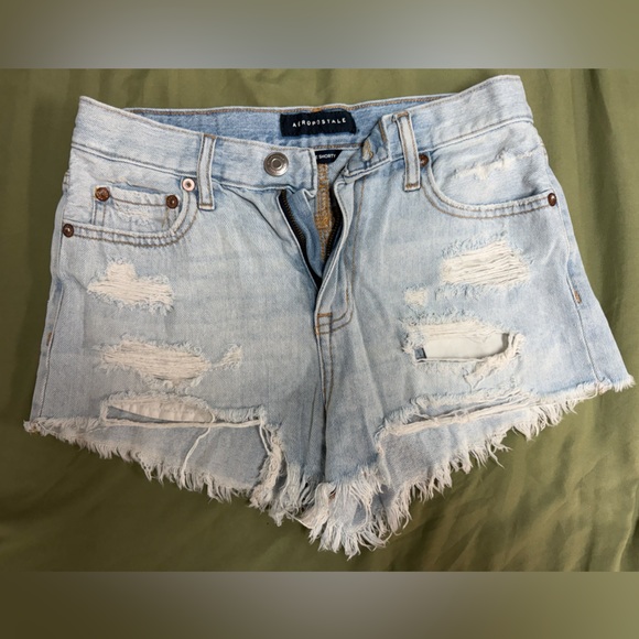 Aeropostale Pants - Aeropostale Frayed Light Blue Jean Shorts